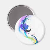 Spletters abstracte morning Glory Paint Magneet (Voorkant / Achterkant)