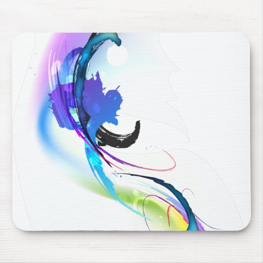 Spletters abstracte morning Glory Paint Muismat (Voorkant)