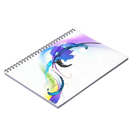 Spletters abstracte morning Glory Paint Notitieboek (Linkerzijde)