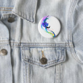 Spletters abstracte morning Glory Paint Ronde Button 5,7 Cm (In situ)