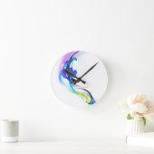 Spletters abstracte morning Glory Paint Ronde Klok (Huis)