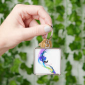 Spletters abstracte morning Glory Paint Sleutelhanger (Hand)