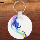 Spletters abstracte morning Glory Paint Sleutelhanger (Voorkant)