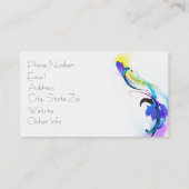 Spletters abstracte morning Glory Paint Visitekaartje (Achterkant)