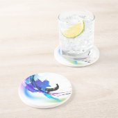 Spletters abstracte morning Glory Paint Zandsteen Onderzetter (Zijkant)