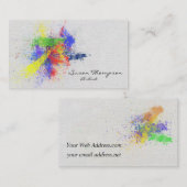 Spletters artistieke verf visitekaartje (Voorkant / Achterkant)