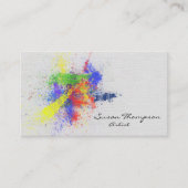 Spletters artistieke verf visitekaartje (Voorkant)