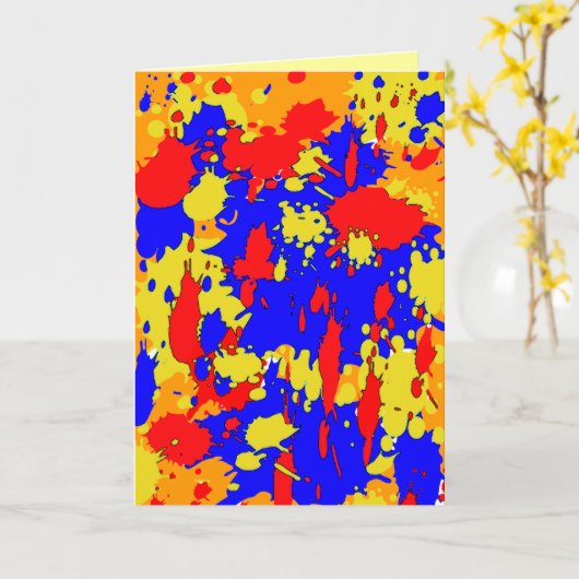 Spletters Birthday Kaart (Gele Bloem)