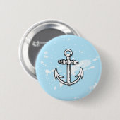 Spletters blauwe ankerverf - Button (Voorkant /achterkant)