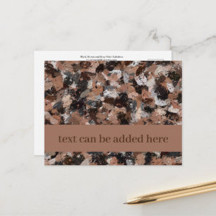 Spletters met grijze, bruine en zwarte verf briefkaart