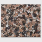 Spletters met grijze, bruine en zwarte verf cadeaupapier (Vlak)