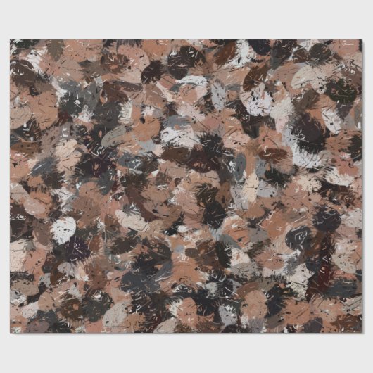 Spletters met grijze, bruine en zwarte verf cadeaupapier (Vlak)