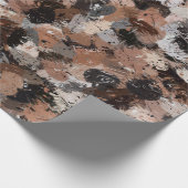 Spletters met grijze, bruine en zwarte verf cadeaupapier (Hoek)