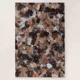 Spletters met grijze, bruine en zwarte verf legpuzzel