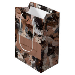 Spletters met grijze, bruine en zwarte verf medium cadeauzakje