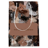 Spletters met grijze, bruine en zwarte verf medium cadeauzakje (Voorkant)