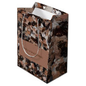 Spletters met grijze, bruine en zwarte verf medium cadeauzakje (Achterkant Gekanteld)