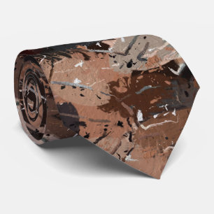 Spletters met grijze, bruine en zwarte verf stropdas