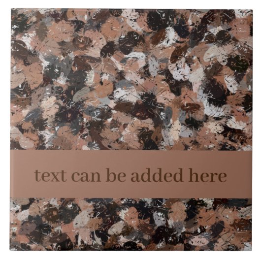 Spletters met grijze, bruine en zwarte verf tegeltje (Voorkant)