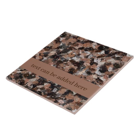 Spletters met grijze, bruine en zwarte verf tegeltje (Zijkant)