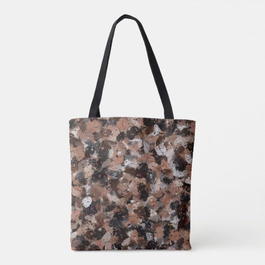 Spletters met grijze, bruine en zwarte verf tote bag (Achterkant)
