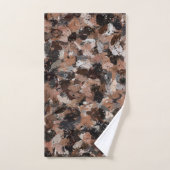 Spletters met zwarte, bruine en grijze verf bad handdoek (Handdoek)