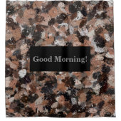 Spletters met zwarte, bruine en grijze verf douchegordijn (Voorkant)