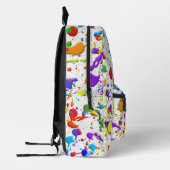 Spletters op wit verven bedrukte rugzak (Links)