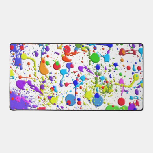 Spletters op wit verven bureaumat (Voorkant)