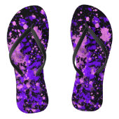 Spletters Paarse verf Teenslippers (Voetbed)
