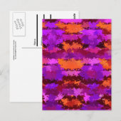 Spletters van Paars en Sinaasappel Briefkaart (Voorkant / Achterkant)