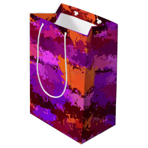 Spletters van Paars en Sinaasappel Medium Cadeauzakje