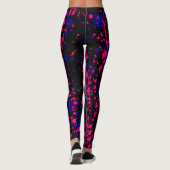 Spletters van Paarse en roze verf Leggings (Achterkant)