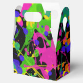 Spletters van verf van noordelijke lampjes bedankdoosjes (Geopend)