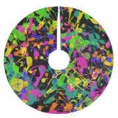 Spletters van verf van noordelijke lampjes kerstboom rok (Voorkant)