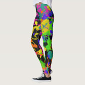 Spletters van verf van noordelijke lampjes leggings (Links)