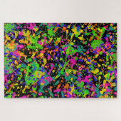 Spletters van verf van noordelijke lampjes legpuzzel (Horizontaal)