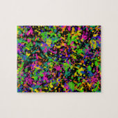 Spletters van verf van noordelijke lampjes legpuzzel (Horizontaal)