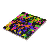 Spletters van verf van noordelijke lampjes tegeltje (Zijkant)