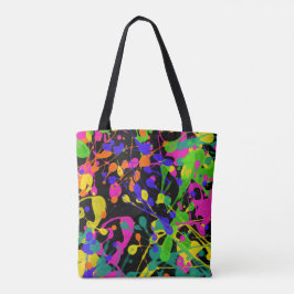 Spletters van verf van noordelijke lampjes tote bag