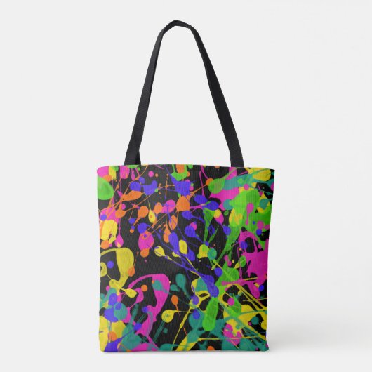 Spletters van verf van noordelijke lampjes tote bag (Achterkant)