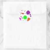 Spletters verven ronde sticker (Tas)