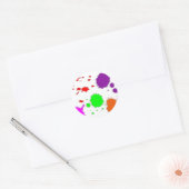 Spletters verven ronde sticker (Envelop)