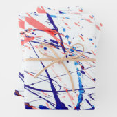 Spletters verven rood inpakpapier vel (In situ)