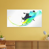 Spletters voor abstracte wolken verven canvas afdruk (Insitu (Woonkamer))