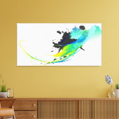 Spletters voor abstracte wolken verven canvas afdruk (Insitu (Woonkamer))