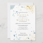 Spletters voor het binden van moderne blauwe en go kaart (Voorkant)