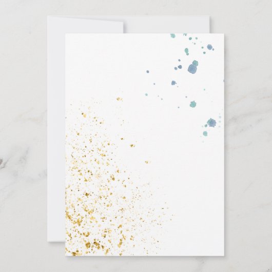 Spletters voor het binden van moderne blauwe en go kaart (Achterkant)