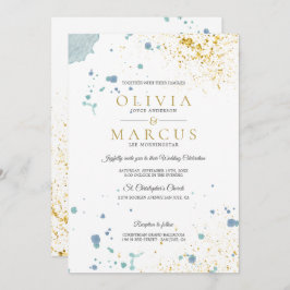 Spletters voor het binden van moderne blauwe en go kaart