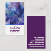 Spletters voor kleurrijke inkten | Nail-technicus Visitekaartje (Voorkant / Achterkant)